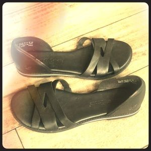 Black leather Timberland Sandals 7.5